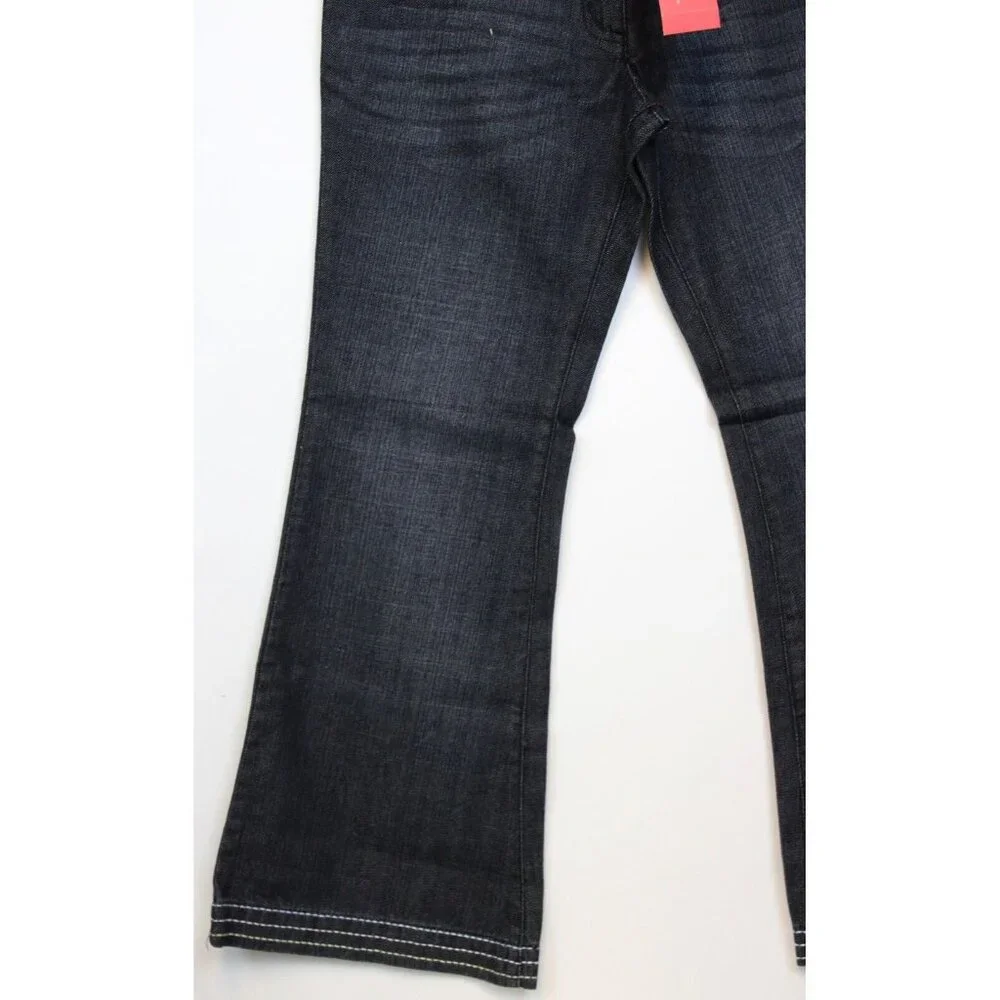 2008 Gymboree Petit Mademoiselle Pickstitch Flare Denim Jeans Dark 10 Plus